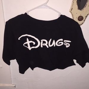 Black Logo Crop-top